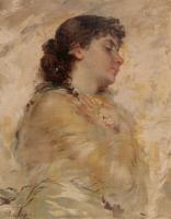 Charles Chaplin - Portrait of a Young Woman in Profile